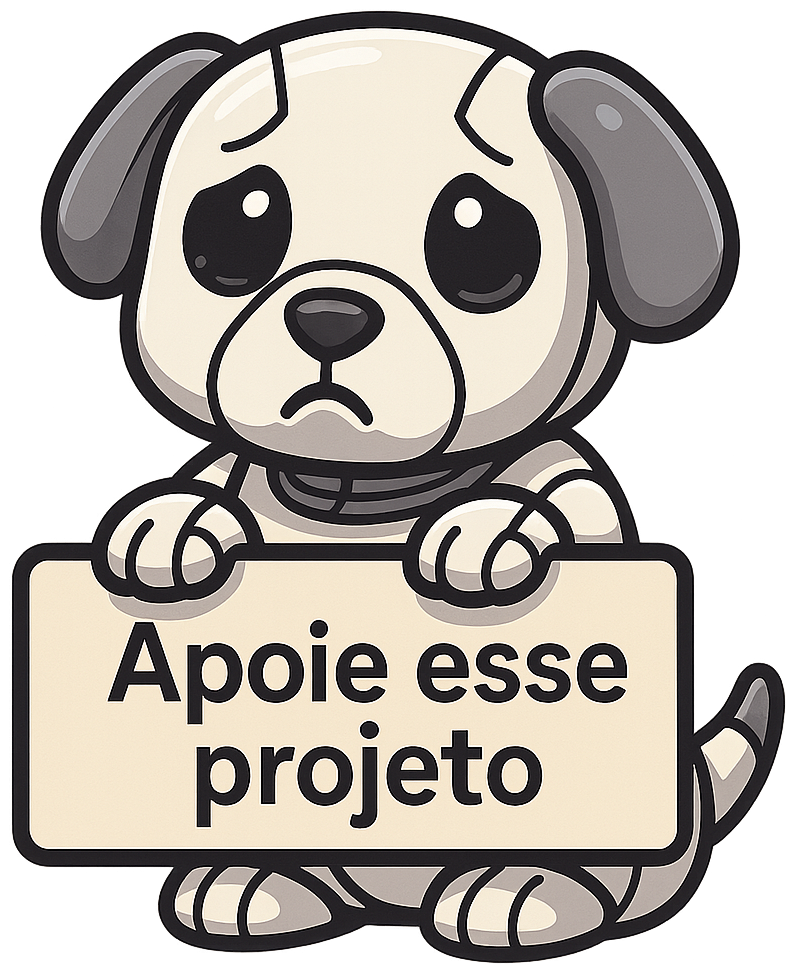 Cachorro pedindo doação